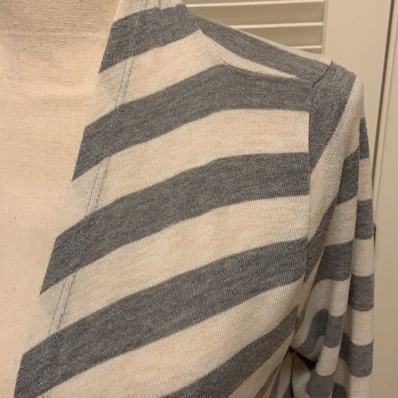 Rue21 Open Front Cardigan in Grey and White - Picture 4 of 10